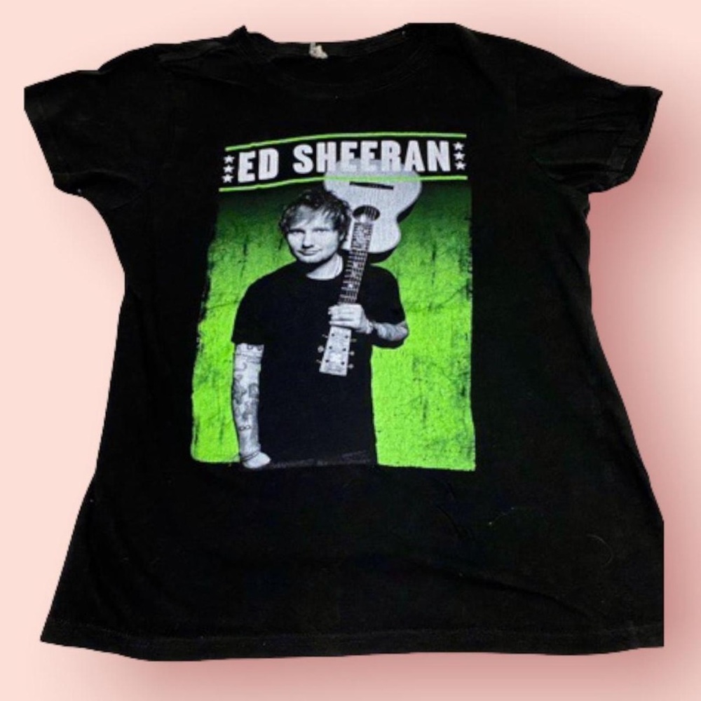 Ed Sheeran Black and Green Shirt